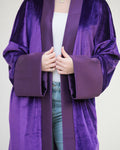 Velvet Satin Kaftan - Midnight Purple