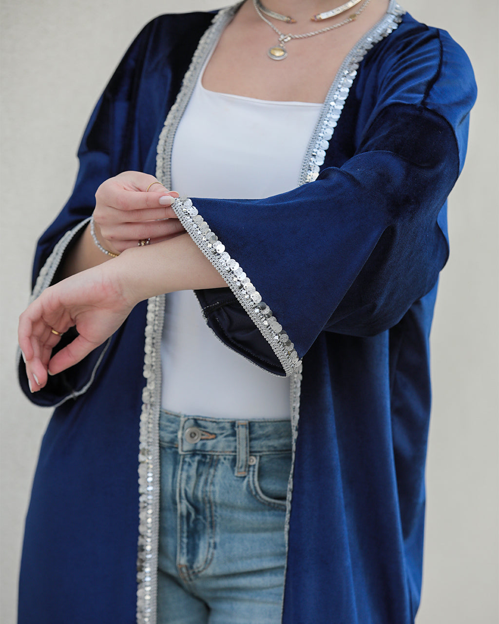 Silver Stripe Kaftan