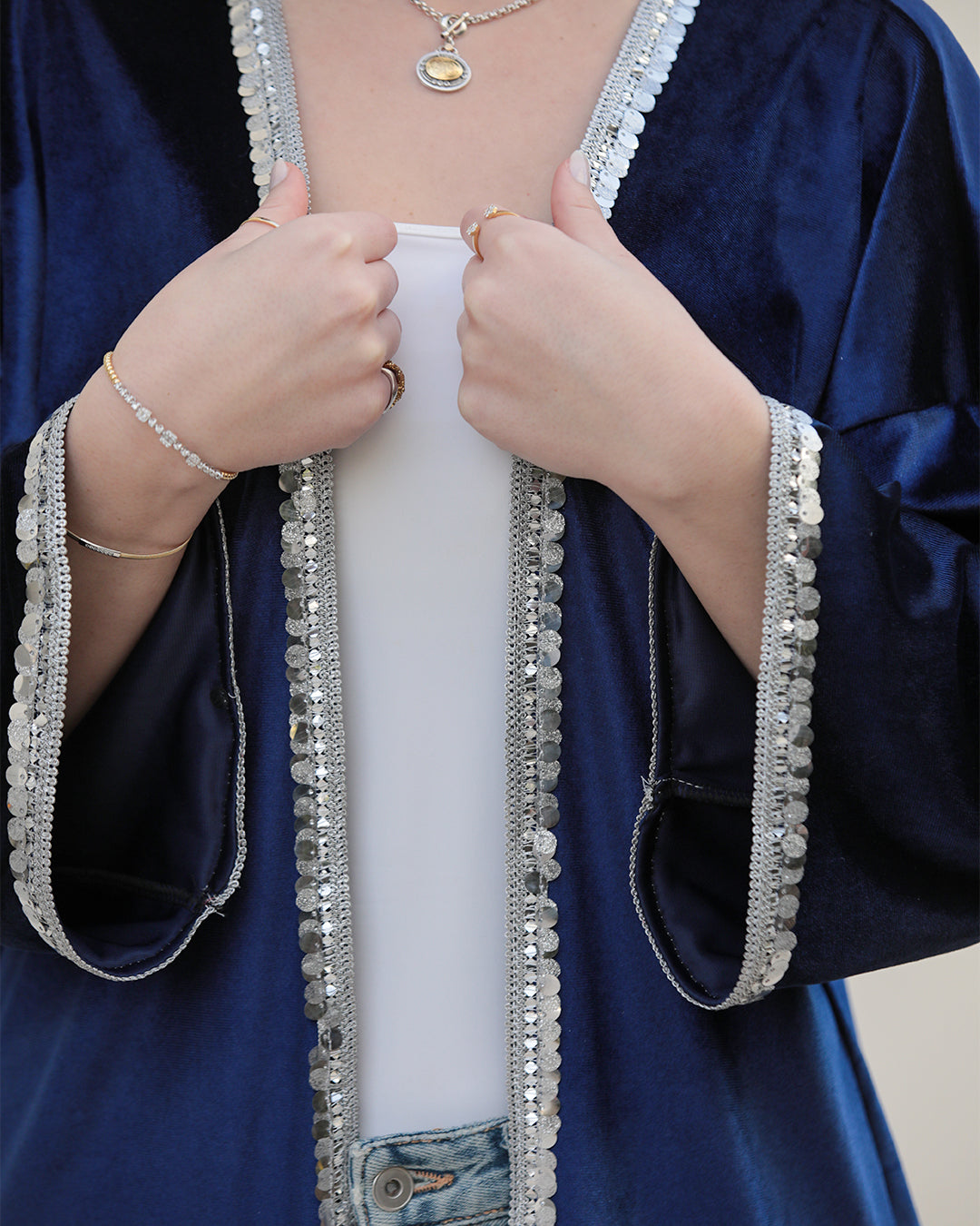 Silver Stripe Kaftan