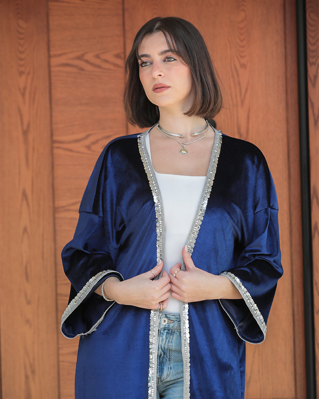 Silver Stripe Kaftan