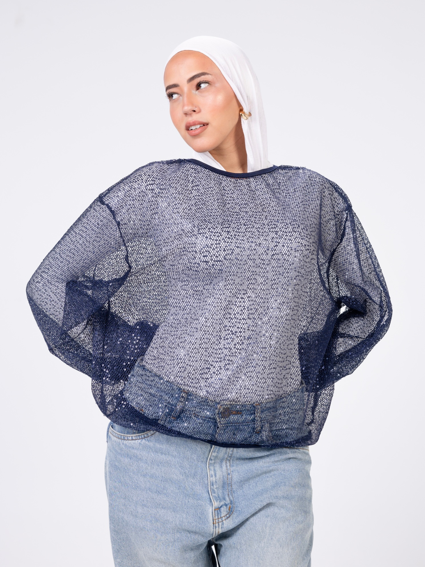 Midnight Sequin Blouse