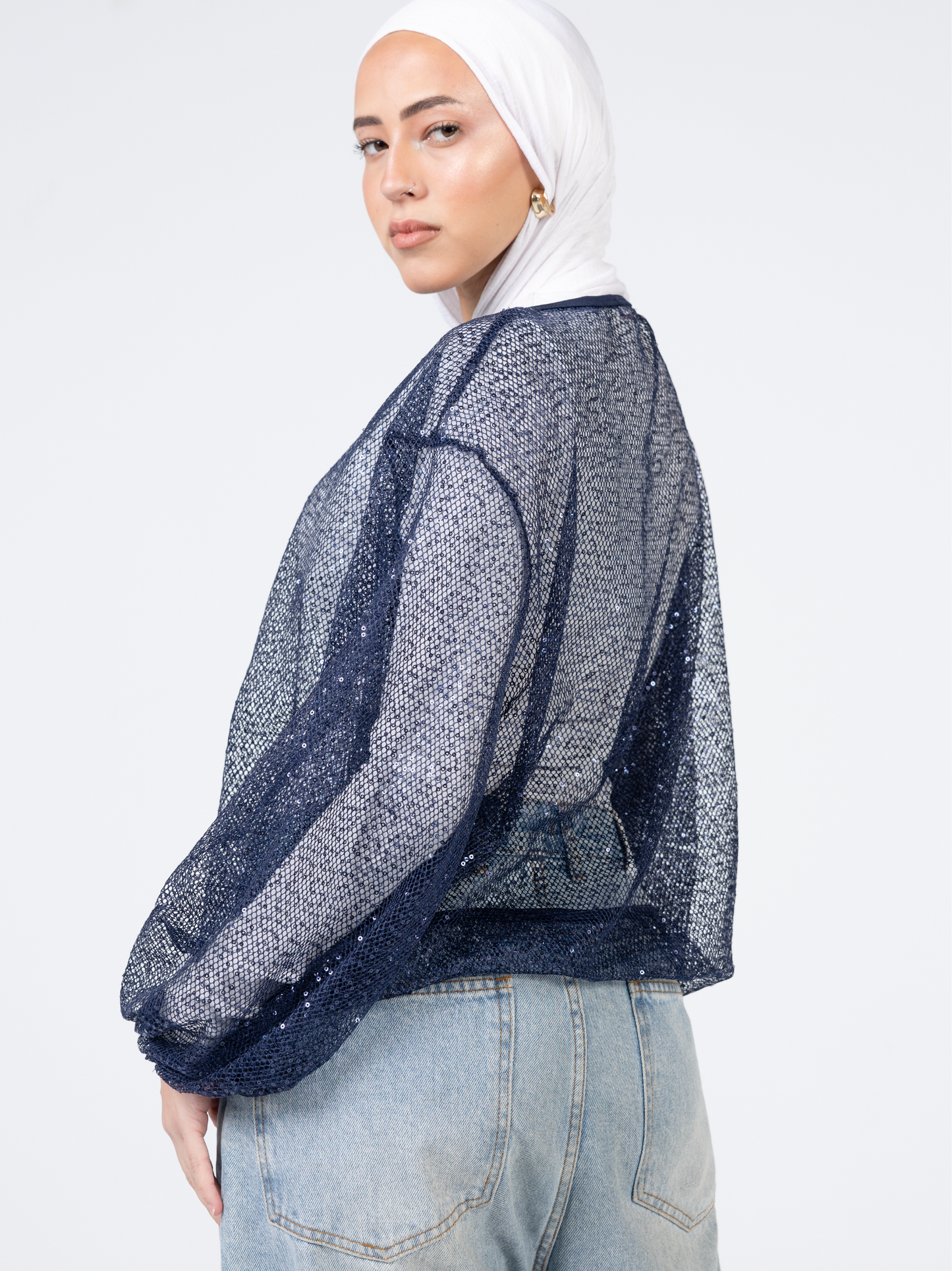 Midnight Sequin Blouse