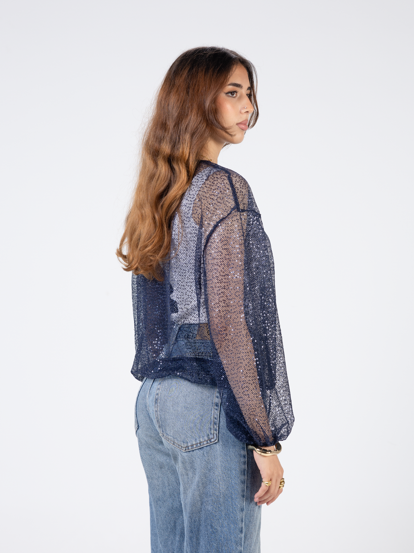 Midnight Sequin Blouse